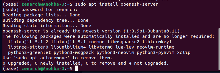 command screenshot