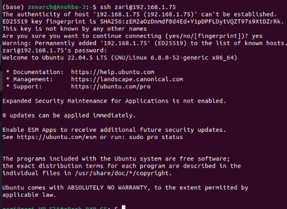 command screenshot