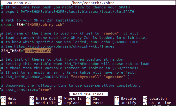 command screenshot